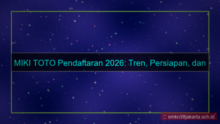 ilustrasi MIKI TOTO tren pendaftaran 2026
