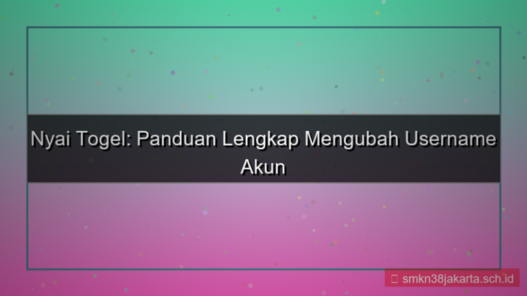 tampilan NYAI TOGEL ubah username akun