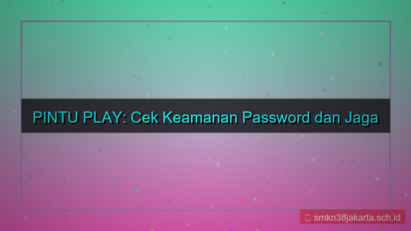 desain PINTU PLAY cek keamanan password
