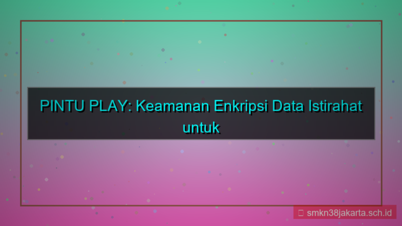 desain PINTU PLAY enkripsi data istirahat
