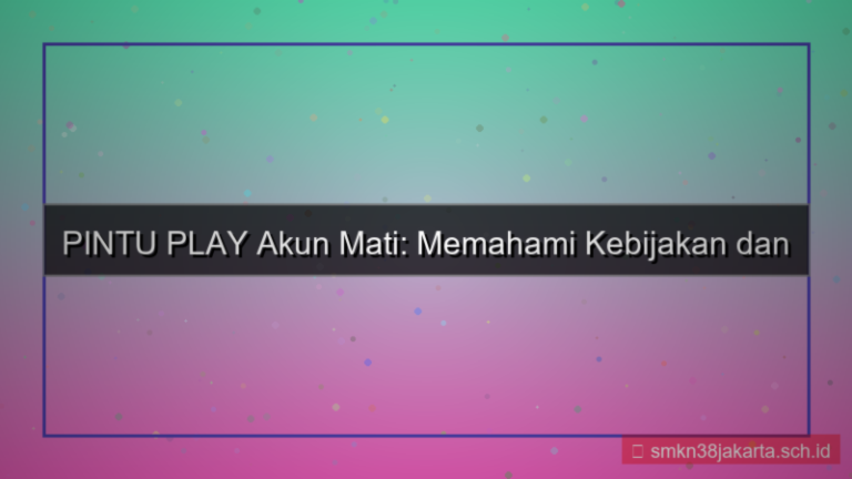 PINTU PLAY kebijakan akun mati