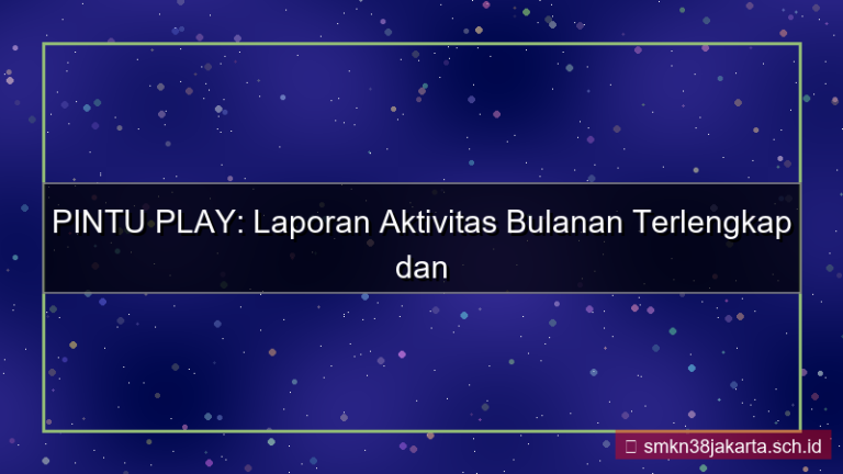 visual PINTU PLAY laporan aktivitas bulanan