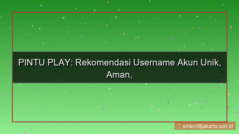 konten PINTU PLAY rekomendasi username akun
