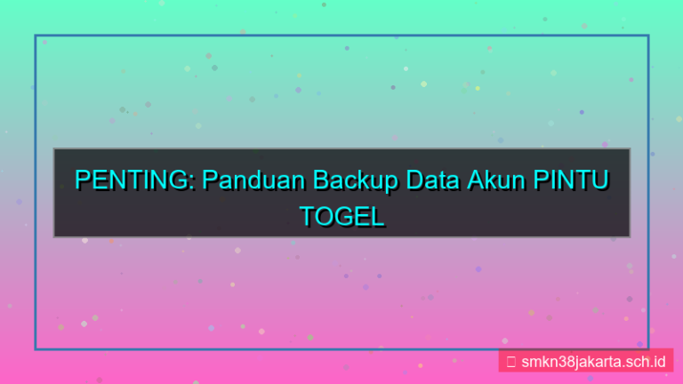 tampilan PINTU TOGEL backup data akun