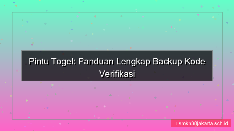 visual PINTU TOGEL backup kode verifikasi