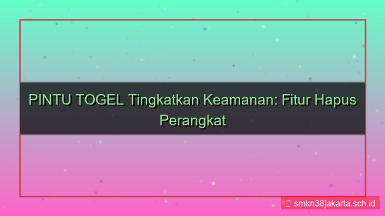 konten PINTU TOGEL hapus perangkat login