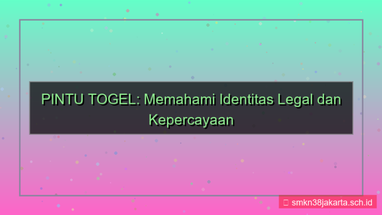 PINTU TOGEL identitas legal pintutogel