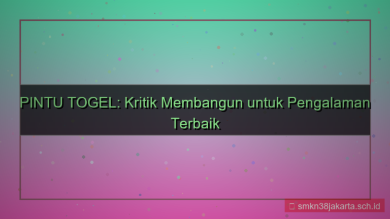 desain PINTU TOGEL kritik membangun pintutogel