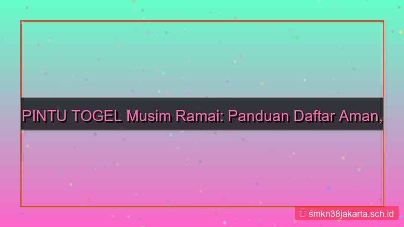 desain PINTU TOGEL musim ramai daftar