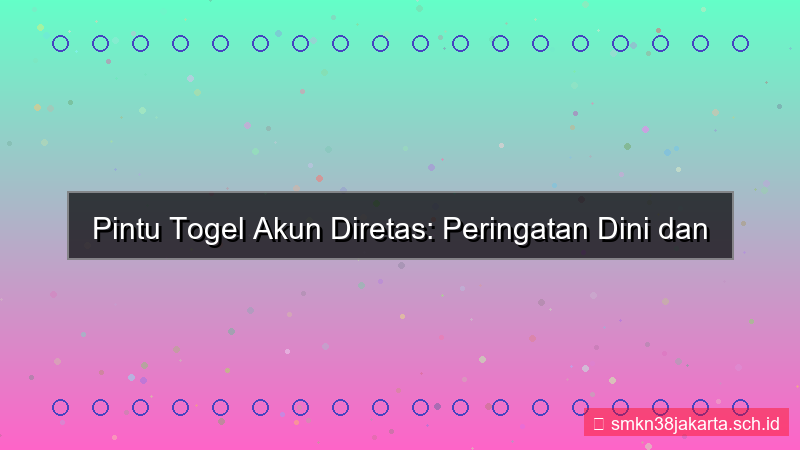 PINTU TOGEL peringatan akun diretas