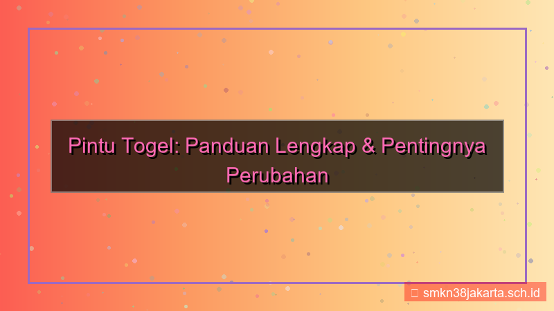 visual PINTU TOGEL permintaan perubahan data