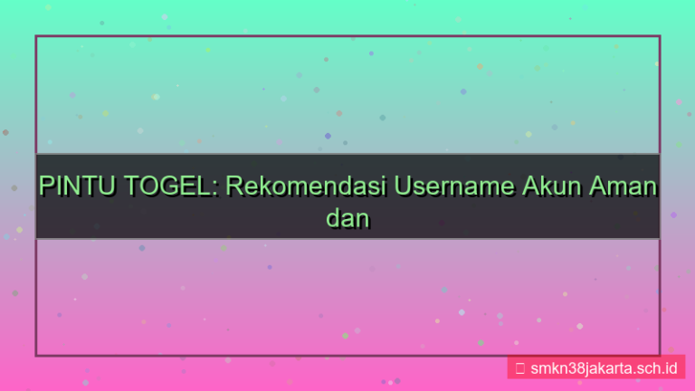konten PINTU TOGEL rekomendasi username akun