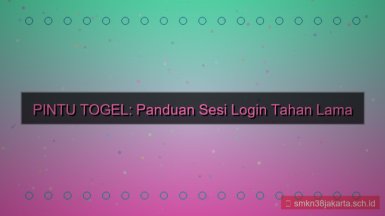 tampilan PINTU TOGEL sesi login tahan lama