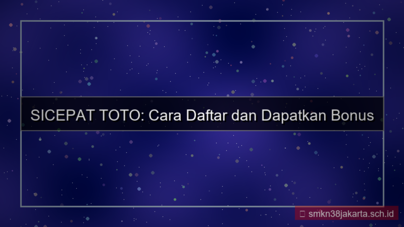 SICEPAT TOTO bonus referral daftar