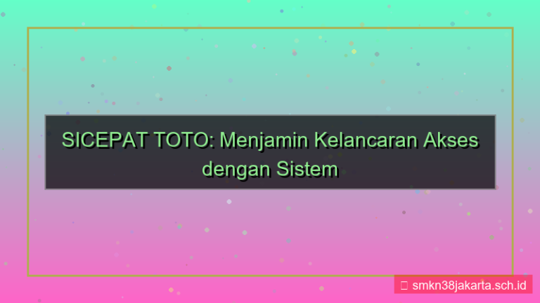 SICEPAT TOTO failover sistem sicepattoto