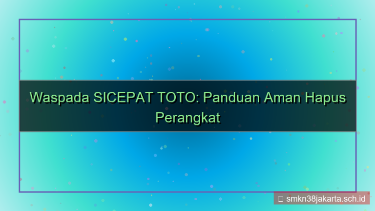 gambar SICEPAT TOTO hapus perangkat login
