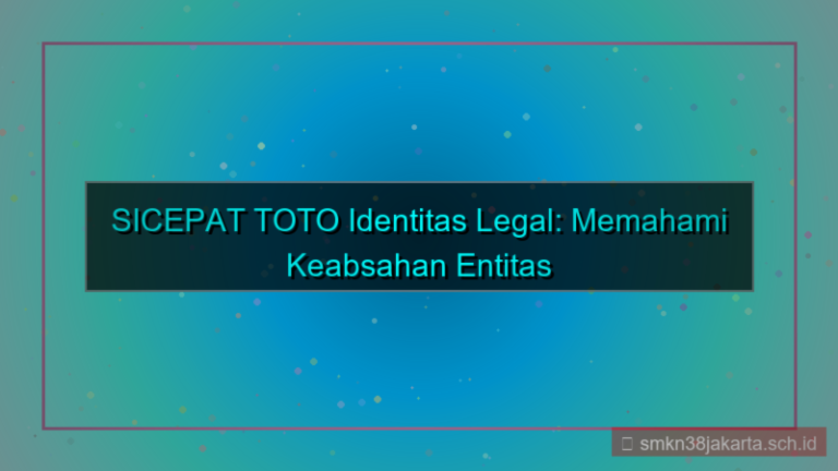 konten SICEPAT TOTO identitas legal sicepattoto