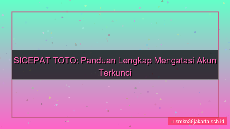 ilustrasi SICEPAT TOTO lockdown akun otomatis
