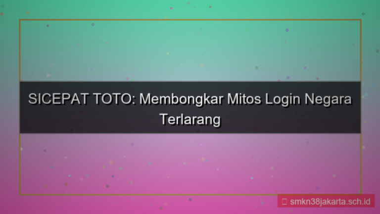 desain SICEPAT TOTO negara terlarang login