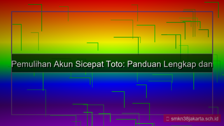tampilan SICEPAT TOTO recovery plan akun