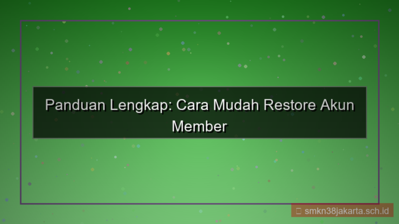 tampilan SICEPAT TOTO restore akun member
