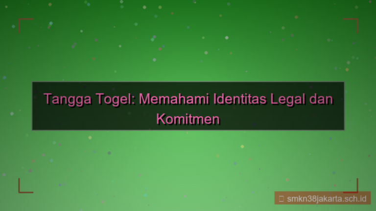 konten TANGGA TOGEL identitas legal tanggatogel