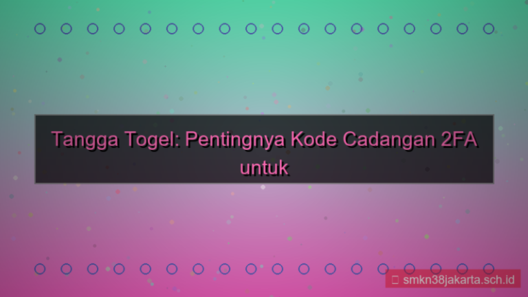 tampilan TANGGA TOGEL kode cadangan 2fa
