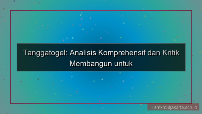 TANGGA TOGEL kritik membangun tanggatogel