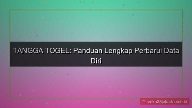 visual TANGGA TOGEL perbarui data diri