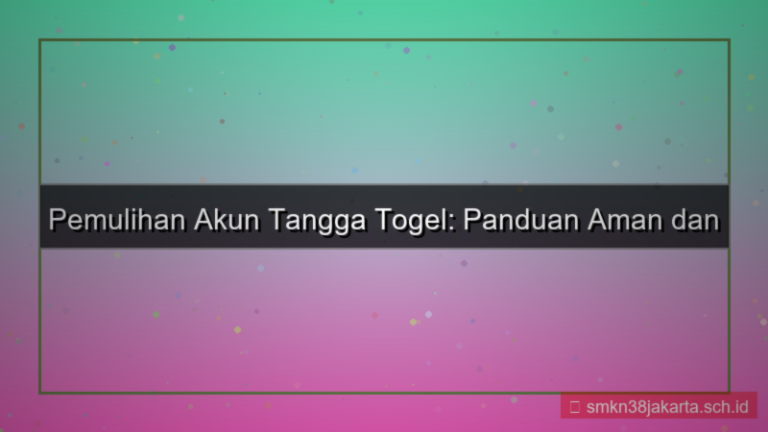 desain TANGGA TOGEL recovery plan akun