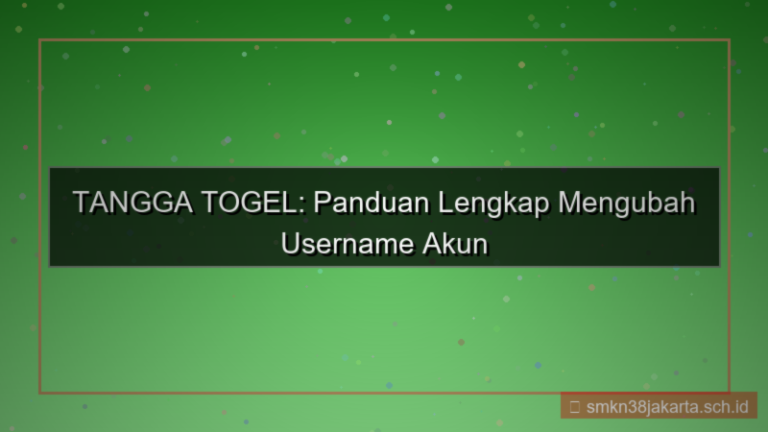 desain TANGGA TOGEL ubah username akun